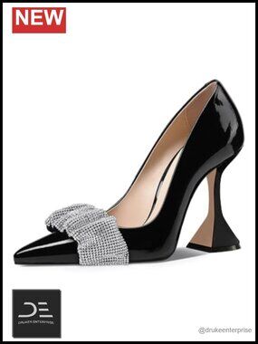 Women's Pointed Toe Kitten Heel Pumps Slip On High Heel Wedding Party Shoes